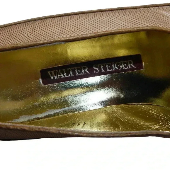 Walter Steiger Vintage Pumps Women's Size 10 B Brown Cone Mid Heel - Picture 11 of 12